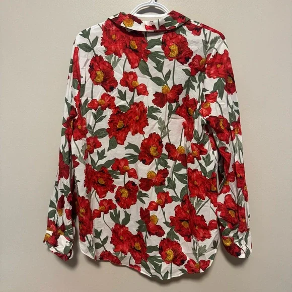 Anthro Endless Rose Floral Button Up Shirt - Women’s Large - Picture 2 of 8